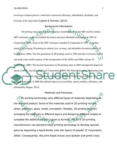 Future Implications of 3D Printing