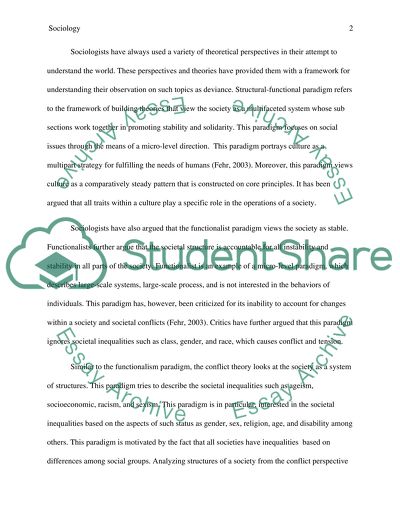 Sociological understanding of the world