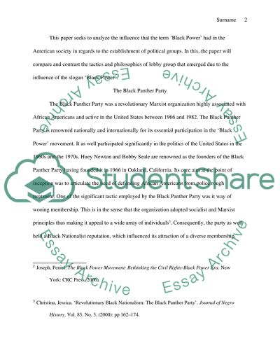 The Concept of Black Power