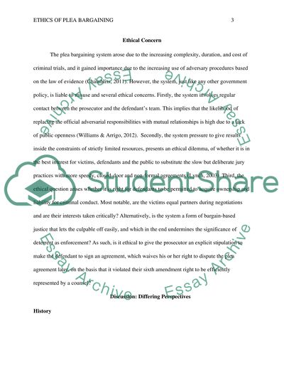 Ethics of Plea Bargaining