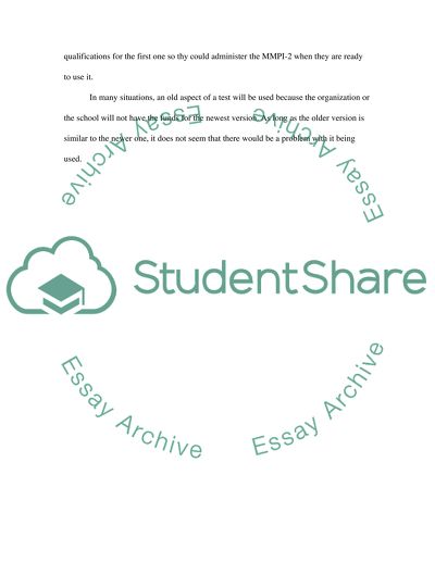 The MMPI and the MMPI-2 Level Tests
