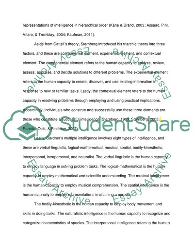 Theories of Intelligence PS240 WK5