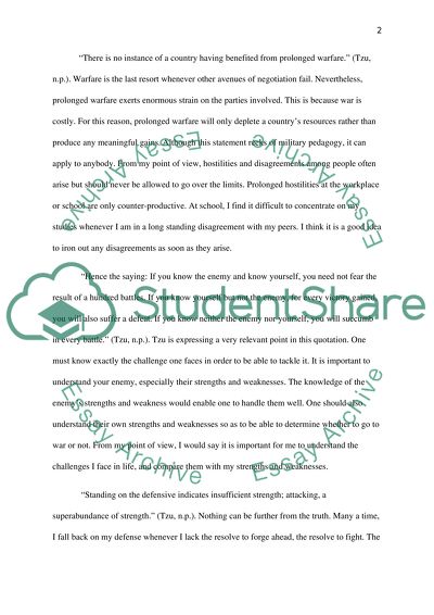 Analysis of The Art of War Book by Sun Tzu