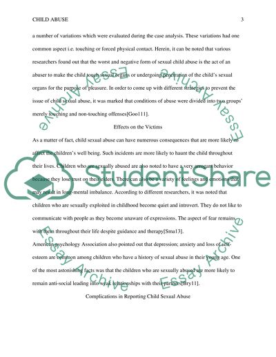 Child Sexual Abuse in America and Solutions to counter it