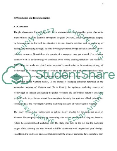 Impact of Economic Crisis on Volkswagen in the Vietnam Market