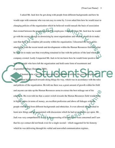 Informal interview(HRD)