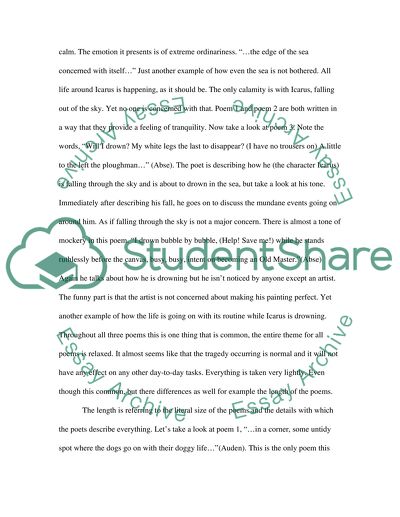 Poems on the Icarus Theme