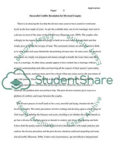 Successful Conflict Resolution for Divorced Couples