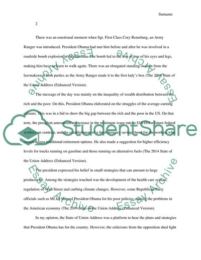 Political Science The State of the Union