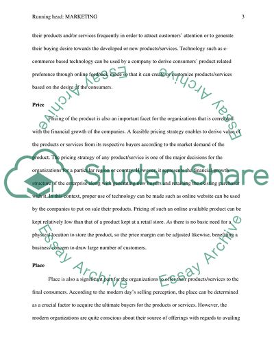 Technology in Marketing Efforts for Each of the Areas: Product, Price, Promotion, and Place