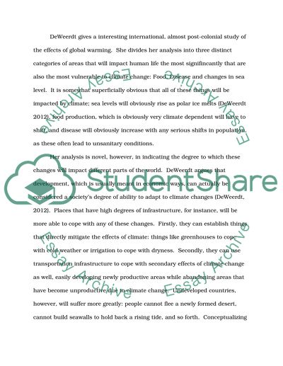 Global Warming Effects on Population