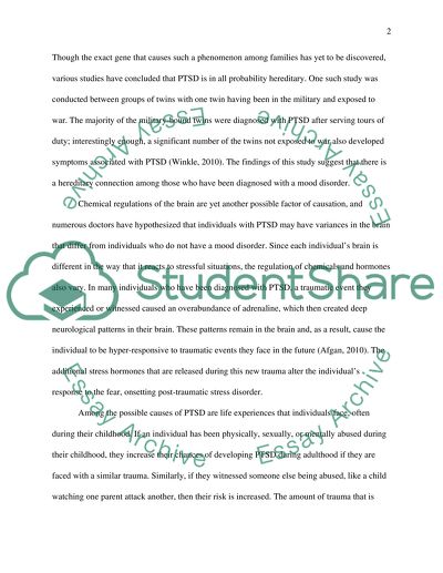 Post-Traumatic Stress Disorder