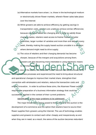 The Case Study of Aalsmeer Flower Auction, Introducing an Information System