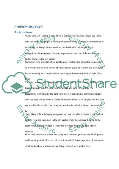 Soft Systems Methodology: Laps King, a Laptop Seller, and Repair Shop