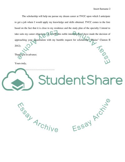 Applying for Scholarship to attend Trinity Valley college