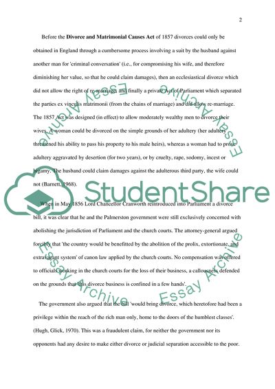 The United Kingdoms Divorce ct of 1857