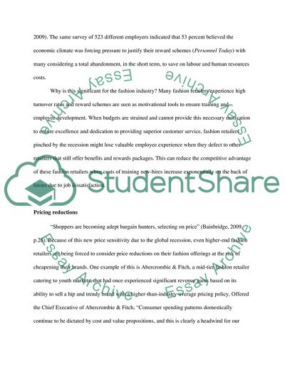 Is Fashion Impacted by the Global Recession in Any Way