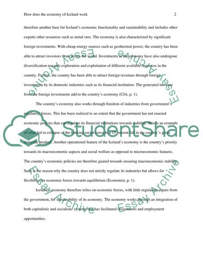 How does the economy of Iceland work