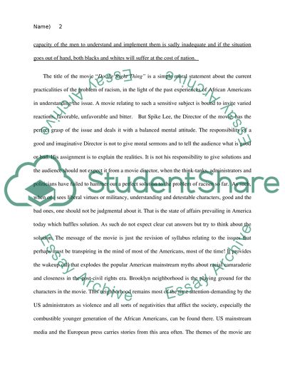 The Eternal Question Brought Up in Do the Right Thing by Spike Lee