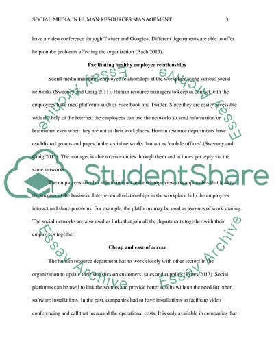 Social Media in Human Resources Management