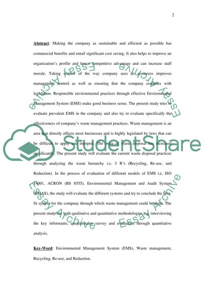 Waste Disposal Practices