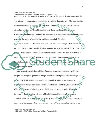 Prominent English Architects of the Eighteenth Century