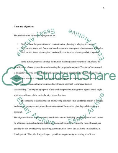 Strategic Tourism Planning and Development in London