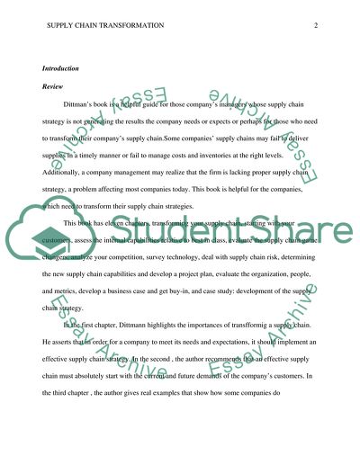 Supply Chain Transformation