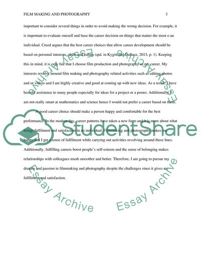 Film Making and Photography