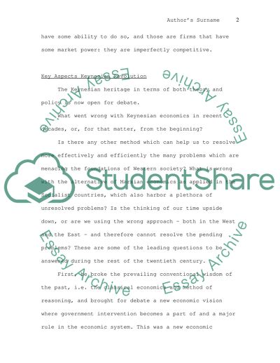 Keynesian Revolution in Economics