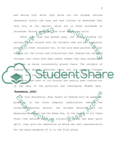 Origins and Development of Judaism