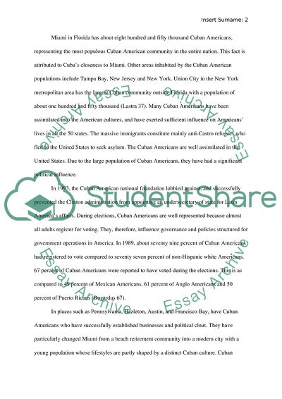 Social and Political Contribution of Cuban Americans