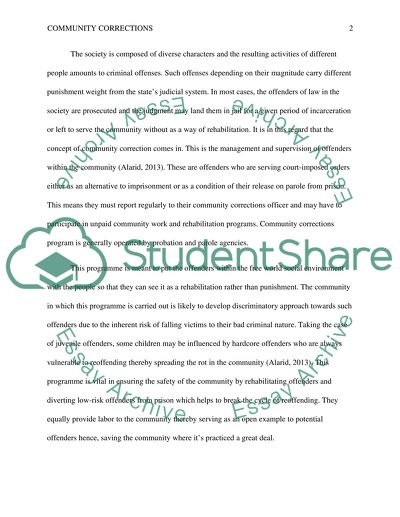 Community Corrections Paper