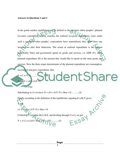 Macroeconomics and Effect of Fiscal Stimulus