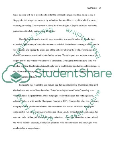 Goals, Methods and Results of Gandhis Campaigns