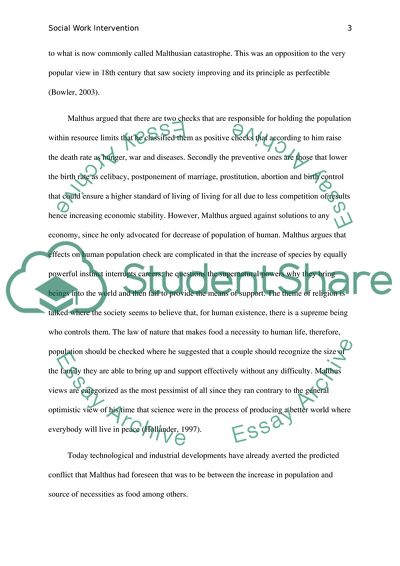 Social Work Intervention Assessment