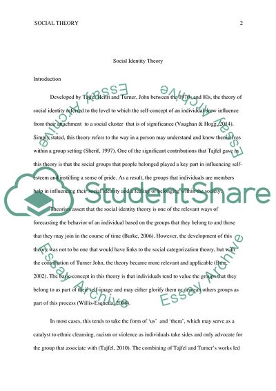 Social Identity Theory