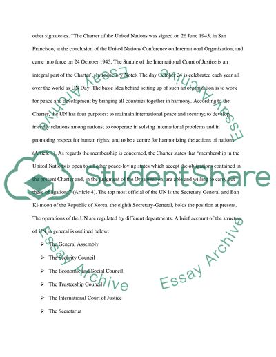 United Nations and International Peace