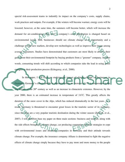 Climate Change Impact on Business