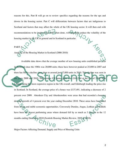 Housing Sector in Scotland