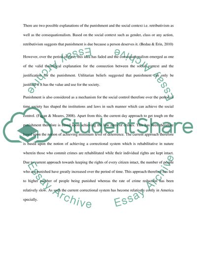 Social contexts and the justification for punishment