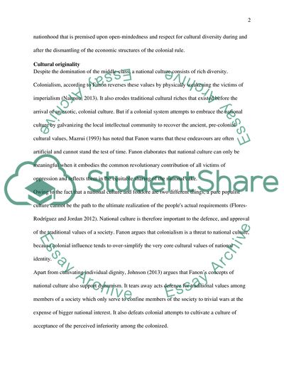 Importance of National Culture According to Fanon