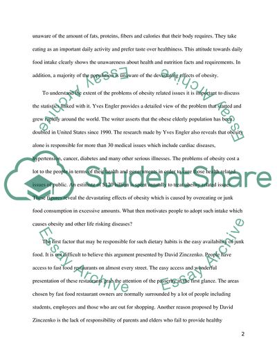 The Problem of Obesity in America