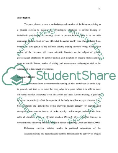 Physiological Adaptations to Aerobic Training