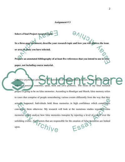 Cognitive Psychology