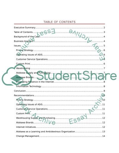 Systems and Operations Management - Atokowa Advantage Company