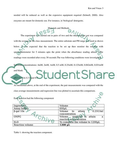 Enzyme Assays and Enzyme Kinetics