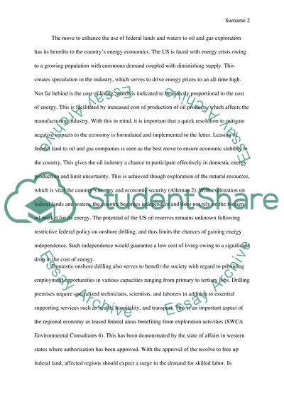 Oil Drilling on Federal Land