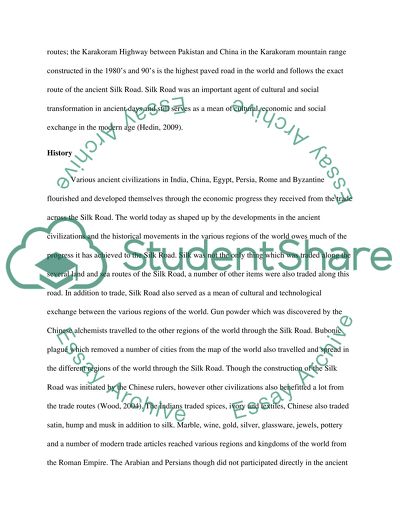 Importance of the Silk Road in the Age of Globalization