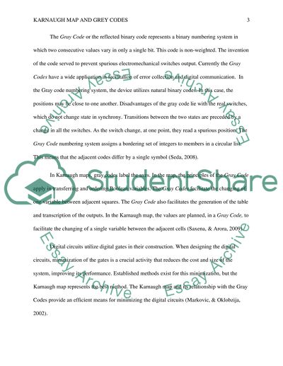 Karnaugh Map and Grey Codes